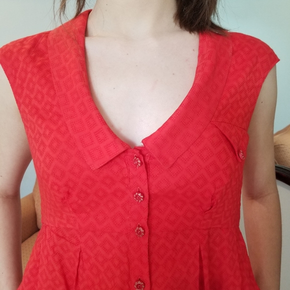 Anthropologie Red Postmark Hi-Lo dress, size 00 - Picture 4 of 6